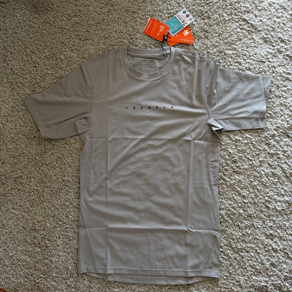 Men's YoungLa 4083 - AirFlexCompressionTee, NWT XL LightGrey
